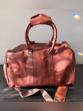 Johnny  Fly Brown Leather Weekender Bag